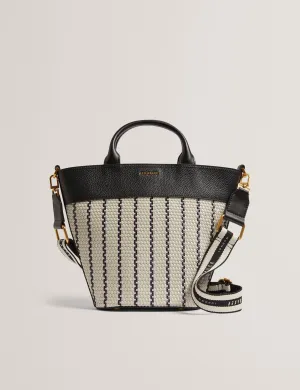 Riveri Woven Webbing Bucket Bag Navy