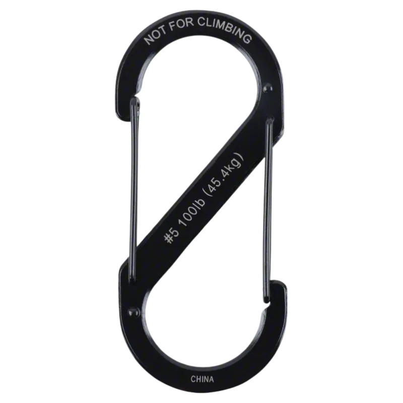 S-Biner Double Carabiner Stainless Steel 100 lbs | Black