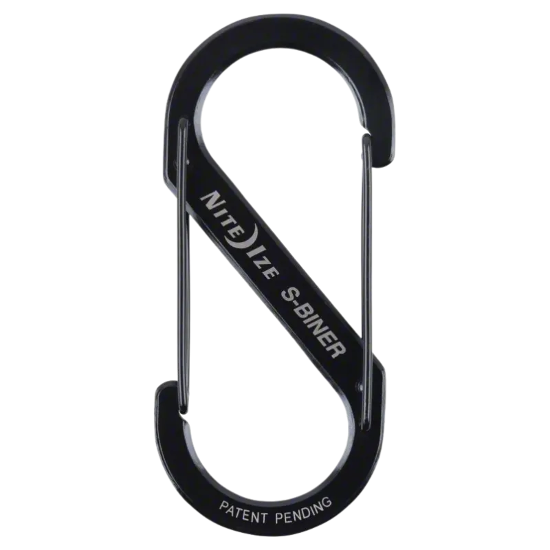 S-Biner Double Carabiner Stainless Steel 100 lbs | Black