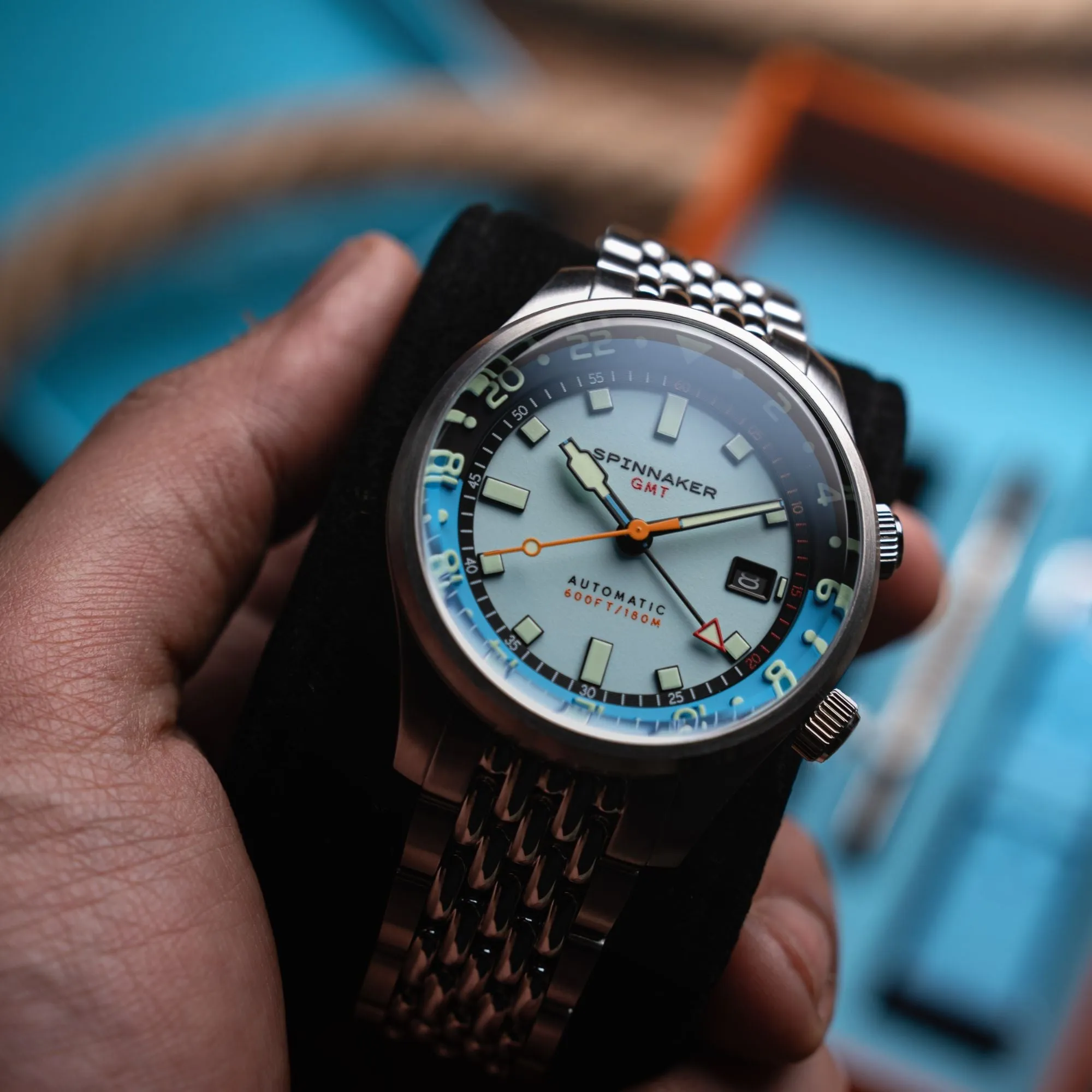 Spinnaker Bradner GMT Automatic Aquamarine Blue Men's Watch