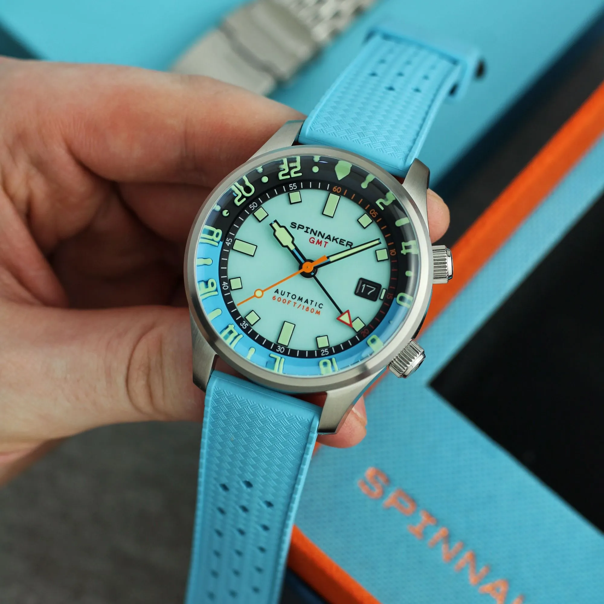 Spinnaker Bradner GMT Automatic Aquamarine Blue Men's Watch