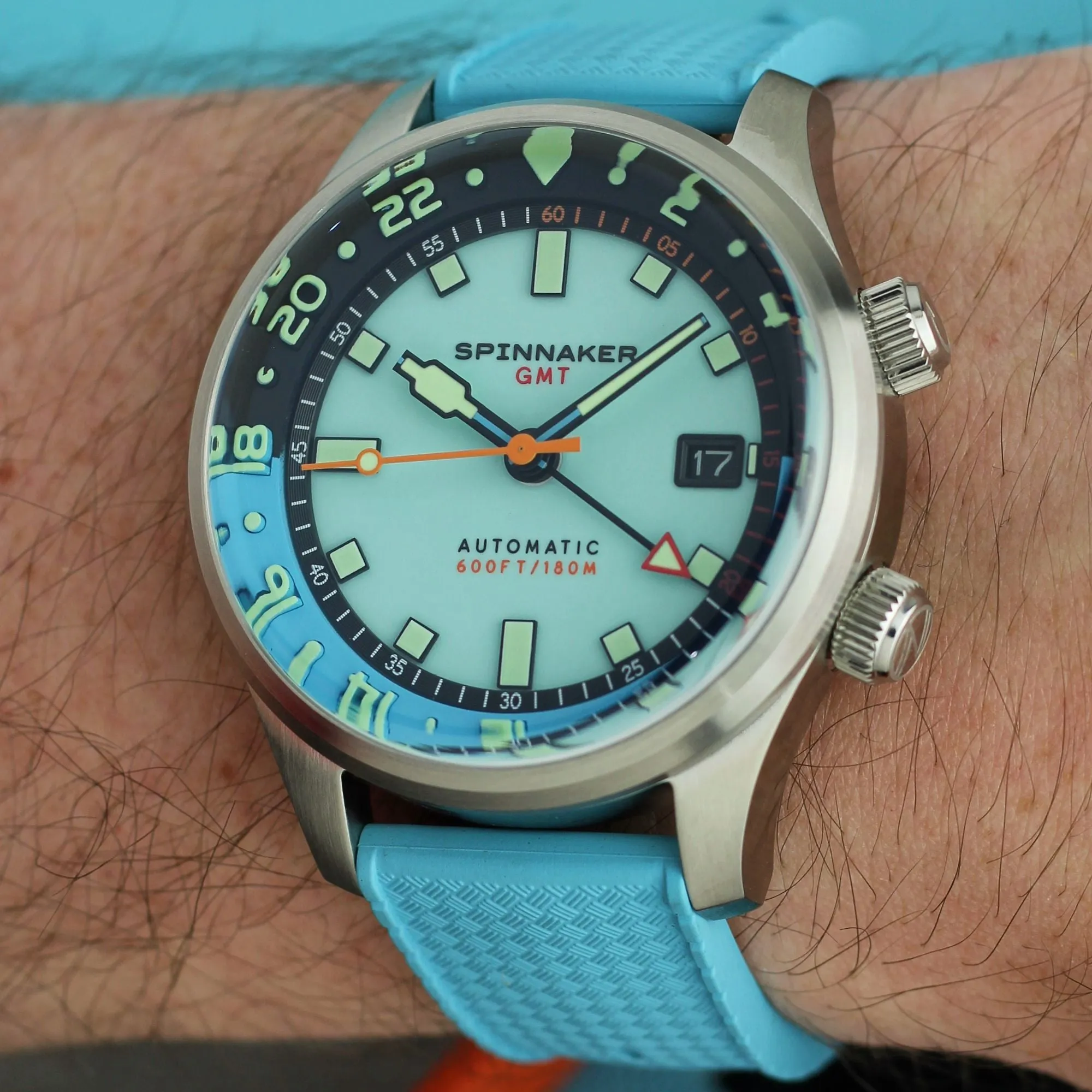 Spinnaker Bradner GMT Automatic Aquamarine Blue Men's Watch