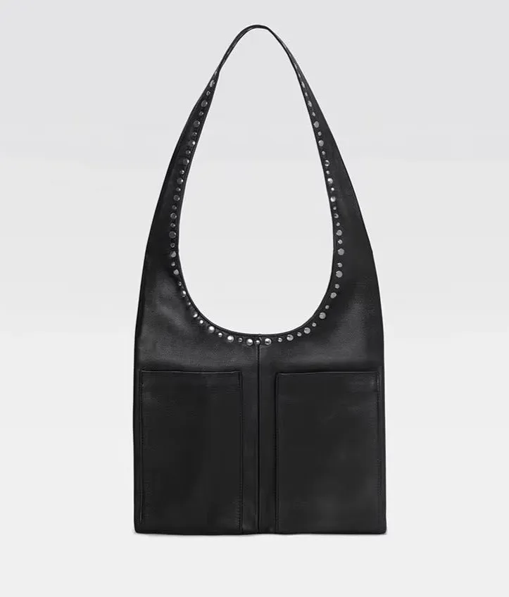 Studded Boho Tote Bag
