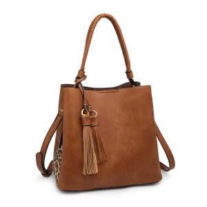 Tassel Trim Hobo Bag