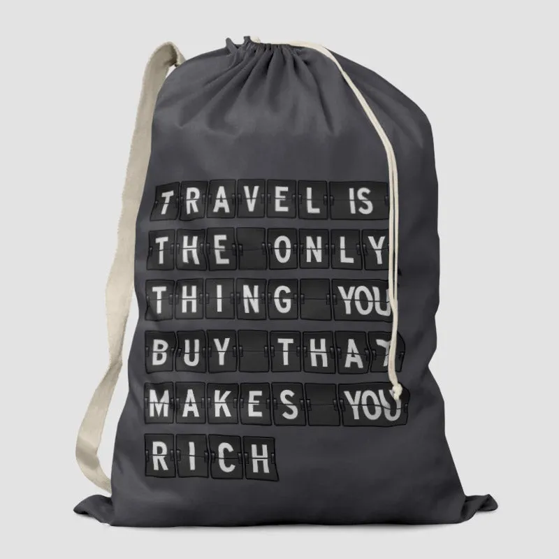 Travel is - Flight Board - Laundry Bag