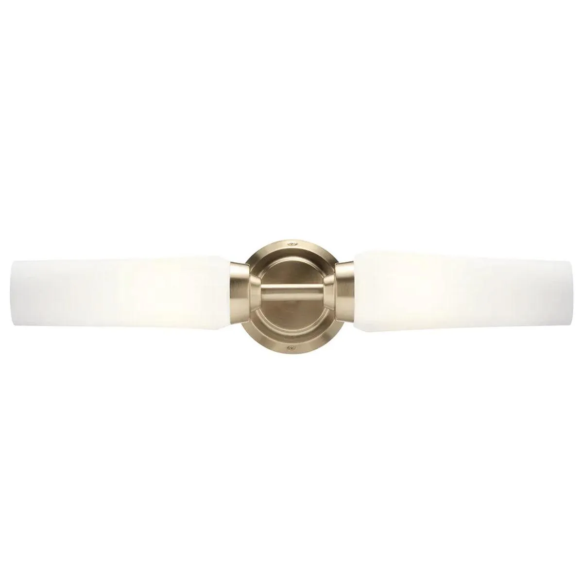 Truby 20 In 2-Lights Bathroom Vanity Light With Satin Etched Cased Opal Glass, Bronze Finish