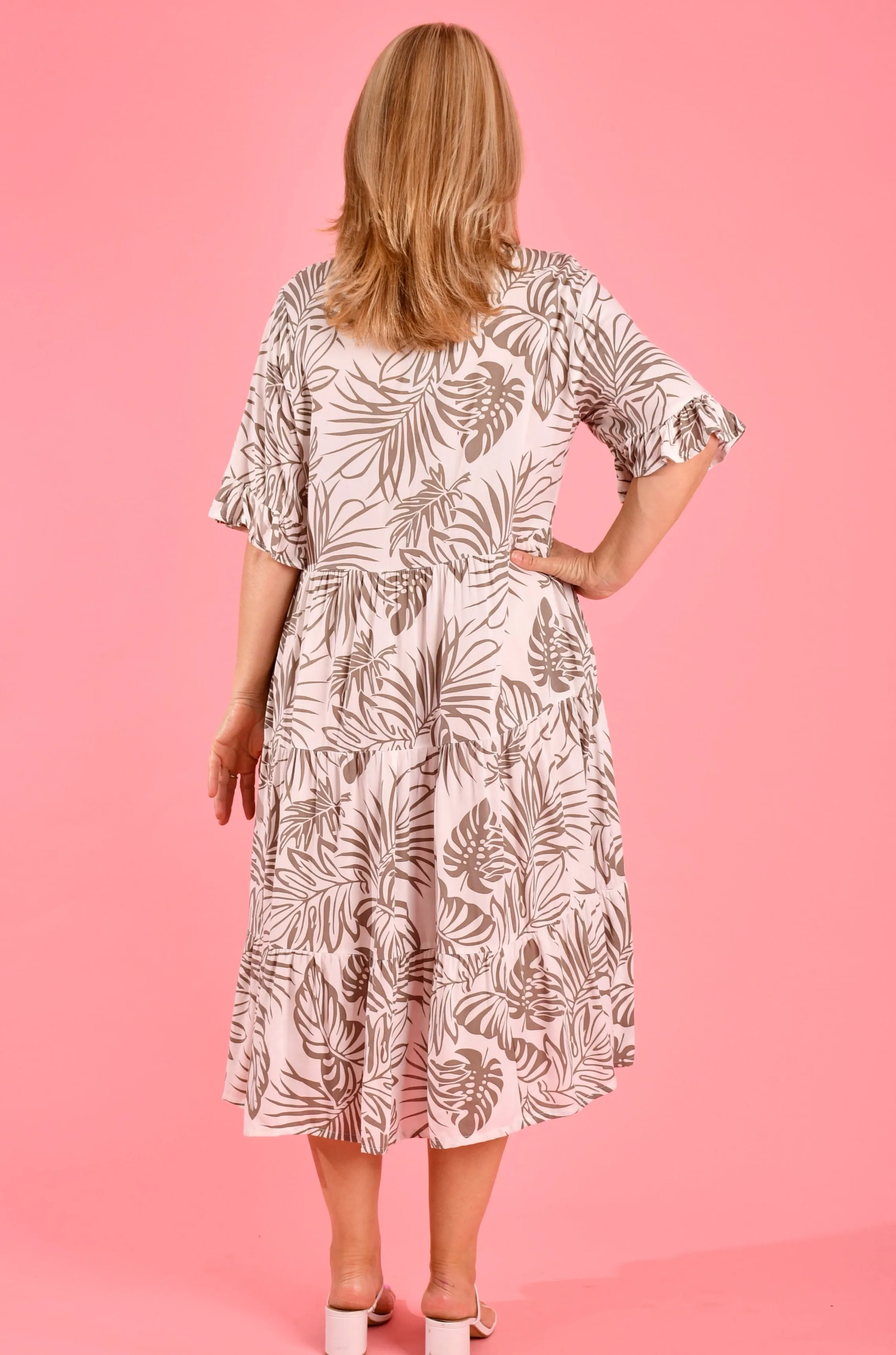 VBLD250 - PARADISE DRESS - PALM WHITE