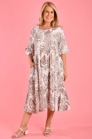 VBLD250 - PARADISE DRESS - PALM WHITE